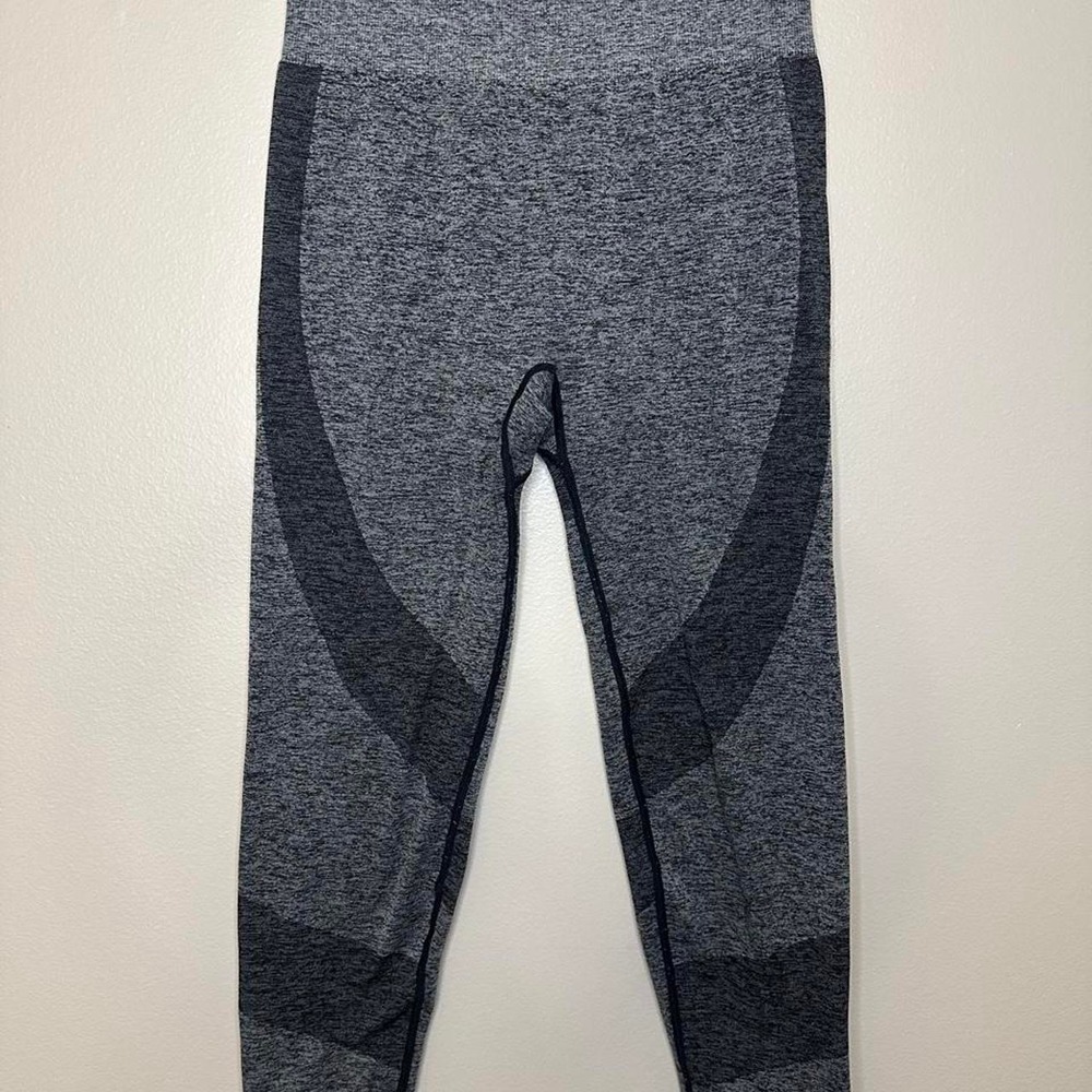 Victoria's Secret PINK Seamless Leggings Gray Contoured Marl Activewear Womens M